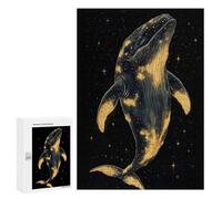 Puzzle pour Adolescents 300 PCS Celestial Whale in Starry Night Jeux De Puzzle en Famille pour S'amuser en Famille Cadeaux d'anniversaire Et Cadeaux Uniques 300 PCS