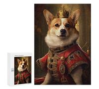 Puzzle pour Adolescents 300 PCS Corgi The King Puzzle Adulte, Jouet, Décoration Murale, Découpe De Précision, Jeu Stimulant, Cadeaux 300 PCS