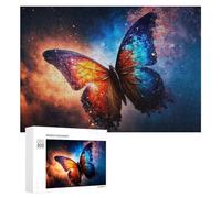 Puzzle pour Adolescents 300 PCS Cosmic Butterfly Dance Puzzle pour Adultes - Jeu Manuel - Décoration Murale - Cadeaux Uniques pour Anniversaire Et Noël 300 PCS