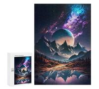 Puzzle pour Adolescents 300 PCS Cosmic Everest Reflection Puzzles pour Adolescents - Jouets Anti-Stress - Améliore La Mémoire - Idéal comme Cadeau 300 PCS