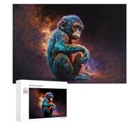 Puzzle pour Adolescents 300 PCS Cosmic Monkey A Journey Through Space Puzzle pour Adultes Jeux Amusants Cadeaux De Décoration Parfaits pour Les Amis Et La Famille 300 PCS