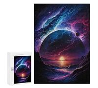 Puzzle pour Adolescents 300 PCS Cosmic Sunset Ocean Puzzles pour Adultes Découpe De Précision Stimule Le Cerveau Jeu Amusant Et Stimulant pour Toute La Famille 300 PCS