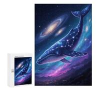 Puzzle pour Adolescents 300 PCS Cosmic Whale Constellation in The Starry Galaxy Sky Jeux De Puzzle en Famille pour S'amuser en Famille Cadeaux d'anniversaire Et Cadeaux Uniques 300 PCS