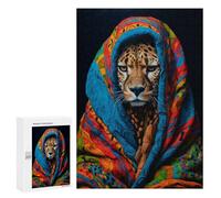 Puzzle pour Adolescents 300 PCS Cozy Cheetah Puzzles pour Adolescents - Jouets Anti-Stress - Améliore La Mémoire - Idéal comme Cadeau 300 PCS