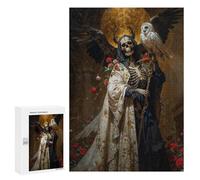Puzzle pour Adolescents 300 PCS Diosa De Lo Inevitable Santa Muerte Puzzle pour Adultes - Jeu Manuel - Décoration Murale - Difficile Et Stimulant 300 PCS