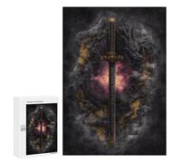 Puzzle pour Adolescents 300 PCS Dragon Sword Fantasy Artwork -2 Puzzles pour Adultes - Jeu Éducatif Anti-Stress Et Défi Unique 300 PCS