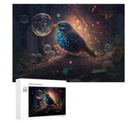 Puzzle pour Adolescents 300 PCS Enchanted Forest with Sparkling Birds Puzzle pour Adultes - Jouet À Monter Soi-même - Défi Difficile - Cadeaux De Noël Et d'anniversaire 300 PCS