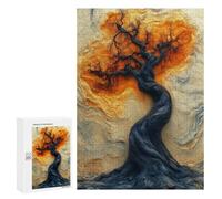 Puzzle pour Adolescents 300 PCS Enigmatic Surreal Tree - Mystical Abstract Art Puzzle pour Adultes Jeux Relaxants, Amusants Et Humoristiques Cadeaux d'anniversaire Uniques 300 PCS