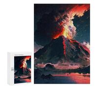 Puzzle pour Adolescents 300 PCS Eruption Volcano Puzzle pour Adultes - Jeux Relaxants - Décoration Intérieure - Cadeaux Uniques d'anniversaire Et De Noël 300 PCS
