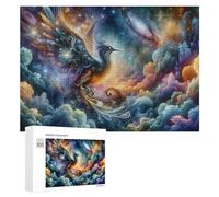 Puzzle pour Adolescents 300 PCS Fantasy Cosmic Phoenix Artwork Puzzle pour Adultes - Jeu Manuel - Décoration Murale - Cadeaux Uniques pour Anniversaire Et Noël 300 PCS