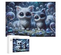 Puzzle pour Adolescents 300 PCS Fantasy Cute Kittens Puzzle pour Adultes - Jouet À Monter Soi-même - Défi Difficile - Cadeaux De Noël Et d'anniversaire 300 PCS