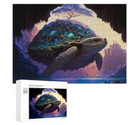 Puzzle pour Adolescents 300 PCS Fantasy Turtle Island Puzzle pour Adultes - Jeu Manuel - Décoration Murale - Cadeaux Uniques pour Anniversaire Et Noël 300 PCS