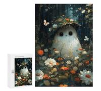 Puzzle pour Adolescents 300 PCS Floral Cute Baby Ghost Puzzles pour Adolescents - Jouets Anti-Stress - Améliore La Mémoire - Idéal comme Cadeau 300 PCS