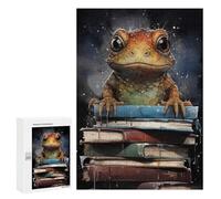 Puzzle pour Adolescents 300 PCS Frog on Books Puzzles pour Adultes - Décoration Murale - Idée pour Passer Le Temps À La Maison - Anniversaire, Noël 300 PCS