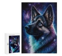 Puzzle pour Adolescents 300 PCS Galactic Guardian Wolf Art Print Puzzles pour Adultes - Jeu Éducatif Anti-Stress Et Défi Unique 300 PCS