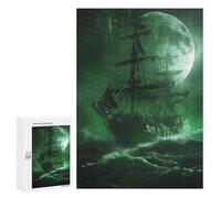Puzzle pour Adolescents 300 PCS Ghost Ship in The Storm Puzzle pour Adultes - Jeux Relaxants - Décoration Intérieure - Cadeaux Uniques d'anniversaire Et De Noël 300 PCS