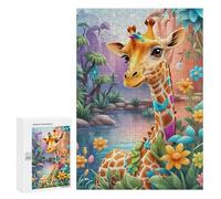 Puzzle pour Adolescents 300 PCS Giraffe in A Fantasy Forest Puzzle pour Adultes - Jouet À Monter Soi-même - Défi Difficile - Cadeaux De Noël Et d'anniversaire 300 PCS