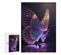 Puzzle pour Adolescents 300 PCS Glowing Butterfly Artwork-14 Puzzles pour Adolescents - Jouets Anti-Stress - Améliore La Mémoire - Idéal comme Cadeau 300 PCS