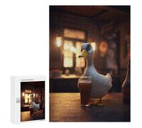 Puzzle pour Adolescents 300 PCS Goose Drinking Beer at Bar Puzzles pour Adolescents - Jouets Anti-Stress - Améliore La Mémoire - Idéal comme Cadeau 300 PCS