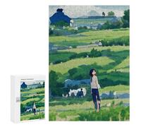 Puzzle pour Adolescents 300 PCS Green Fields and Blue Skies Puzzles pour Adolescents - Jouets Anti-Stress - Améliore La Mémoire - Idéal comme Cadeau 300 PCS