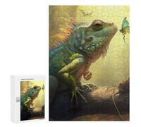 Puzzle pour Adolescents 300 PCS Iguana on Branch Puzzles pour Adolescents - Jouets Anti-Stress - Améliore La Mémoire - Idéal comme Cadeau 300 PCS