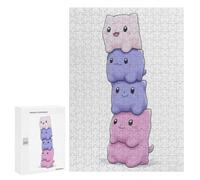 Puzzle pour Adolescents 300 PCS Kawaii Cute Cats Nursery Puzzle Anti-Stress, Jouet De Décoration Intérieure, Cadeau Unique d'anniversaire Et De Noël 300 PCS