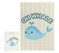 Puzzle pour Adolescents 300 PCS Kawaii Cute Whale Pun Jeux De Puzzle en Famille pour S'amuser en Famille Cadeaux d'anniversaire Et Cadeaux Uniques 300 PCS