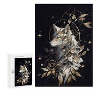 Puzzle pour Adolescents 300 PCS Kintsugi Art White Wolf Puzzles pour Adultes - Décoration Murale - Idée pour Passer Le Temps À La Maison - Anniversaire, Noël 300 PCS