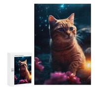 Puzzle pour Adolescents 300 PCS Magical Night Cat Puzzle pour Adultes Jeux De Détente Décoration Parfaite Cadeaux d'anniversaire Et Cadeaux Uniques 300 PCS