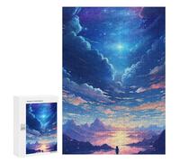 Puzzle pour Adolescents 300 PCS Magical Skyline Sunset Puzzles pour Adultes Découpe De Précision Stimule Le Cerveau Jeu Amusant Et Stimulant pour Toute La Famille 300 PCS