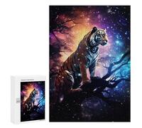 Puzzle pour Adolescents 300 PCS Magical Tiger Forest Puzzle pour Adultes Jeux Relaxants pour Améliorer La Mémoire Cadeaux d'anniversaire Et De Noël Uniques 300 PCS