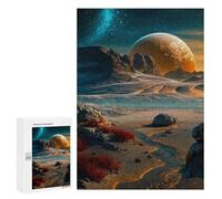 Puzzle pour Adolescents 300 PCS Mars-Like Desert with Giant Planet -1 Puzzles pour Adolescents - Jouets Anti-Stress - Améliore La Mémoire - Idéal comme Cadeau 300 PCS