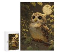 Puzzle pour Adolescents 300 PCS Moonlit Forest Owl-1 Puzzles pour Adultes - Jeu Éducatif Anti-Stress Et Défi Unique 300 PCS
