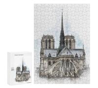 Puzzle pour Adolescents 300 PCS Notre Dame De Paris Puzzles pour Adultes Jeux De Bricolage Analyse Et Logique Jeu Stimulant Cadeaux 300 PCS