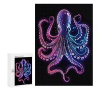 Puzzle pour Adolescents 300 PCS Octopus Animal Neon Puzzles pour Adolescents - Jouets Anti-Stress - Améliore La Mémoire - Idéal comme Cadeau 300 PCS