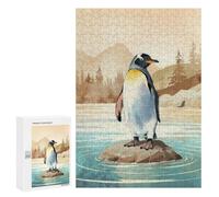 Puzzle pour Adolescents 300 PCS Penguin on Rock Puzzles pour Adolescents - Jouets Anti-Stress - Améliore La Mémoire - Idéal comme Cadeau 300 PCS