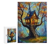 Puzzle pour Adolescents 300 PCS Pièces De Puzzle Enchanted Treehouse Puzzles pour Adolescents - Décoration Murale - Cadeaux pour Femmes, Amis Et Famille 300 PCS