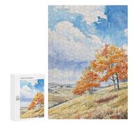 Puzzle pour Adolescents 300 PCS Pièces De Puzzle Fiery Autumn Hills Puzzles pour Adolescents - Décoration Murale - Cadeaux pour Femmes, Amis Et Famille 300 PCS