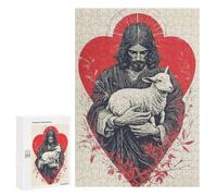 Puzzle pour Adolescents 300 PCS Pièces De Puzzle Jesus Christ Holding Lamb Puzzles pour Adolescents - Décoration Murale - Cadeaux pour Femmes, Amis Et Famille 300 PCS
