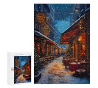 Puzzle pour Adolescents 300 PCS Pièces De Puzzle Merry Christmas in Town Puzzles pour Adolescents - Décoration Murale - Cadeaux pour Femmes, Amis Et Famille 300 PCS