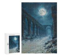 Puzzle pour Adolescents 300 PCS Pièces De Puzzle Ruined Arches Under Moonlight Puzzles pour Adolescents - Décoration Murale - Cadeaux pour Femmes, Amis Et Famille 300 PCS