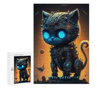 Puzzle pour Adolescents 300 PCS Pièces De Puzzle Steampunk Cat Fantasy Art Puzzles pour Adolescents - Décoration Murale - Cadeaux pour Femmes, Amis Et Famille 300 PCS
