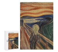 Puzzle pour Adolescents 300 PCS Pièces De Puzzle The Scream Puzzles pour Adolescents - Décoration Murale - Cadeaux pour Femmes, Amis Et Famille 300 PCS