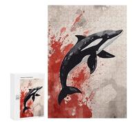 Puzzle pour Adolescents 300 PCS Pièces De Puzzle Whale Japanese Painting Puzzles pour Adolescents - Décoration Murale - Cadeaux pour Femmes, Amis Et Famille 300 PCS
