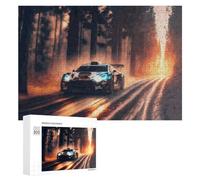 Puzzle pour Adolescents 300 PCS Racing Through The Forest at Sunset Puzzle pour Adultes - Jouet À Monter Soi-même - Défi Difficile - Cadeaux De Noël Et d'anniversaire 300 PCS