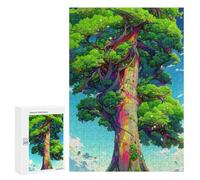 Puzzle pour Adolescents 300 PCS Rainbow Tree Fantasy -1 Puzzle pour Adultes - Jeu Manuel - Décoration Murale - Cadeaux Uniques pour Anniversaire Et Noël 300 PCS