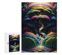 Puzzle pour Adolescents 300 PCS Rainbow Tree of Life Puzzle pour Adultes Jeux Amusants Cadeaux De Décoration Parfaits pour Les Amis Et La Famille 300 PCS