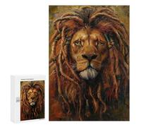 Puzzle pour Adolescents 300 PCS Rastafari Lion Jamaica Puzzle pour Adultes Jeux Relaxants, Amusants Et Humoristiques Cadeaux d'anniversaire Et De Noël Uniques 300 PCS