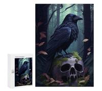 Puzzle pour Adolescents 300 PCS Raven in The Forest Puzzles pour Adolescents - Jouets Anti-Stress - Améliore La Mémoire - Idéal comme Cadeau 300 PCS