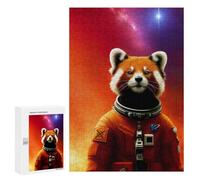 Puzzle pour Adolescents 300 PCS Red Panda Astronaut in Space Puzzles pour Adultes Jeux De Bricolage Analyse Et Logique Jeu Stimulant Cadeaux 300 PCS